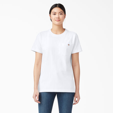 T-shirt &eacute;pais &agrave; manches courtes pour femmes - White &#40;WH&#41;