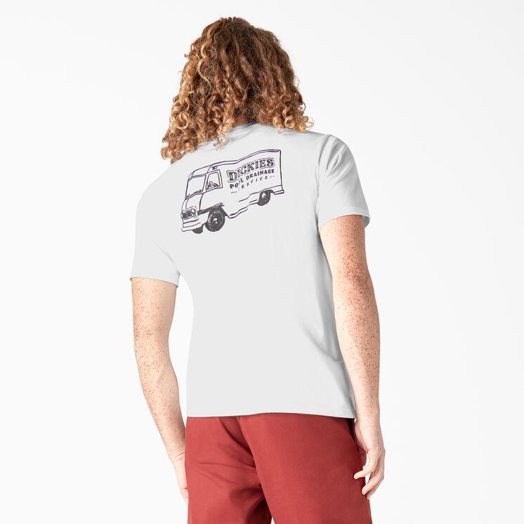T-shirt de skateboard Dickies &agrave; imprim&eacute; &laquo;&nbsp;Pool Drainage&nbsp;&raquo; - White &#40;WH&#41;