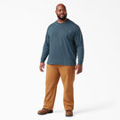 Heavyweight Heathered Long Sleeve Pocket T-Shirt - Baltic Blue &#40;BUD&#41;