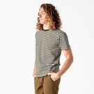 Dickies Skateboarding Striped T-Shirt - Dark Olive/White Stripe &#40;STQ&#41;