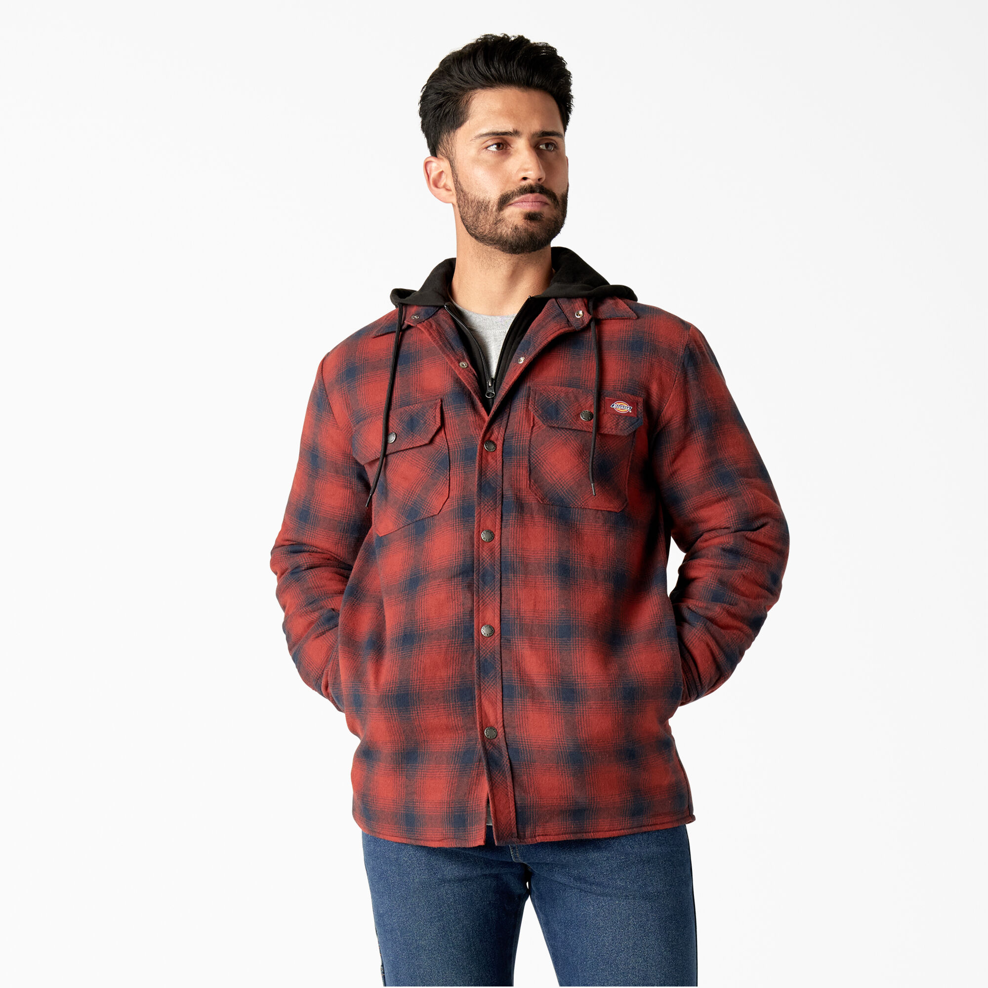 Flannel Hooded Shirt Jacket Men s Outerwear Dickies Canada