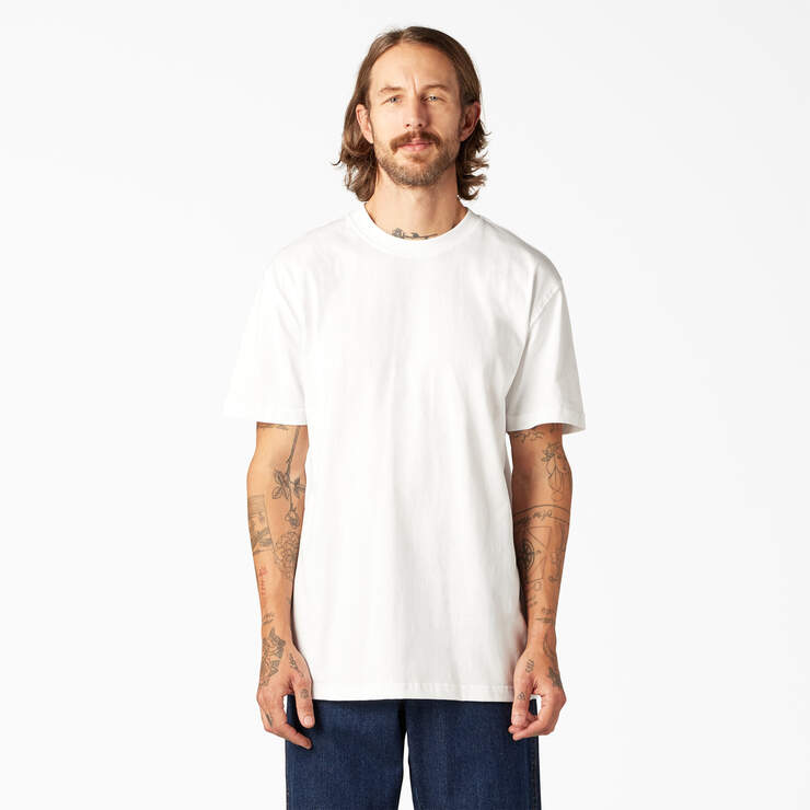 T-shirt épais à encolure ras du cou et à manches courtes - White (WH) numéro de l’image 1
