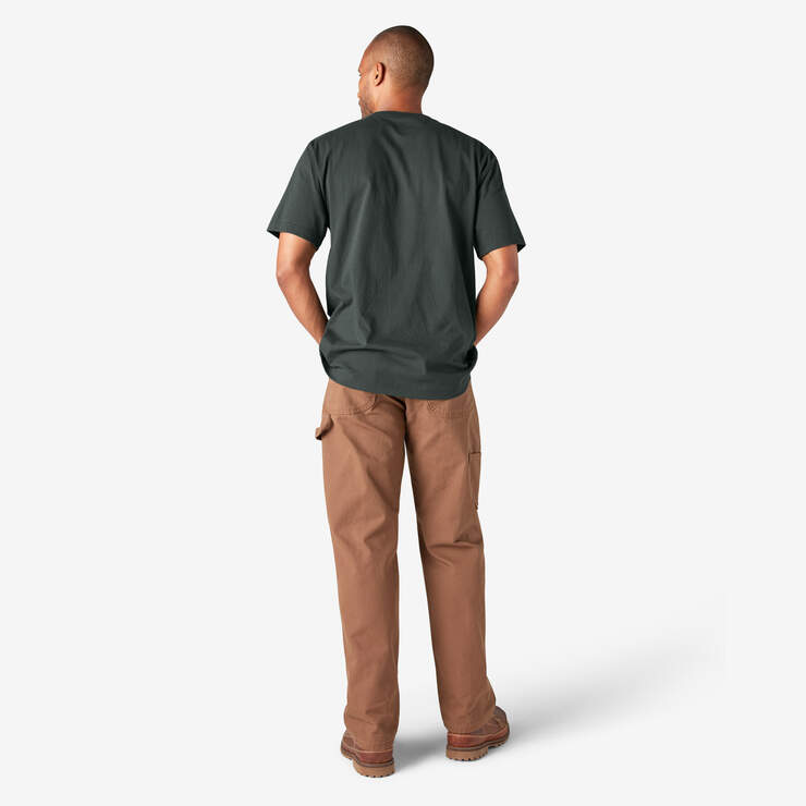 Heavyweight Short Sleeve Pocket T-Shirt - Hunter Green (GH) image number 8