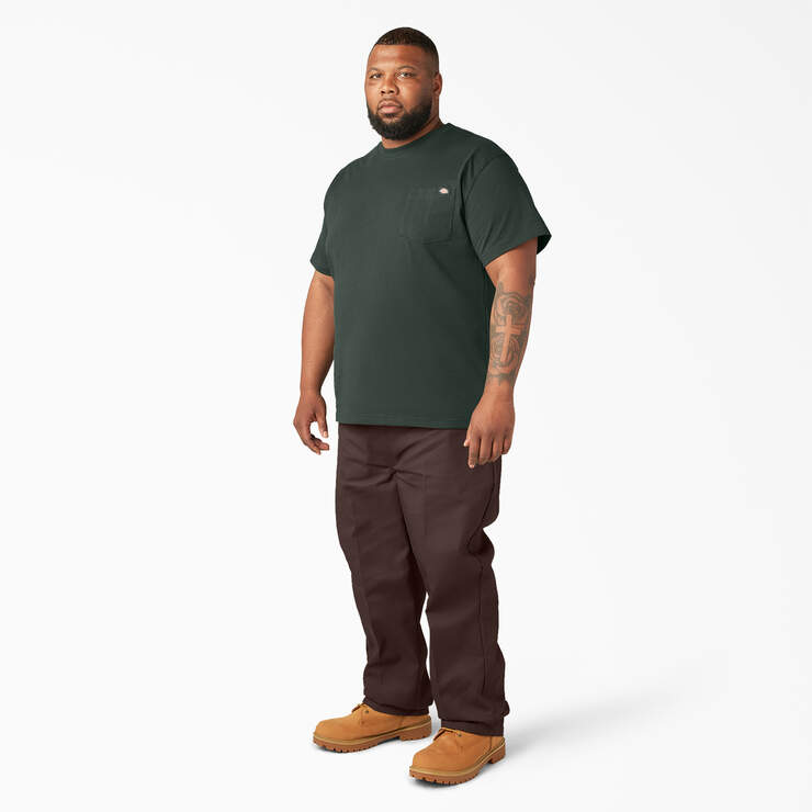 Heavyweight Short Sleeve Pocket T-Shirt - Hunter Green (GH) image number 11