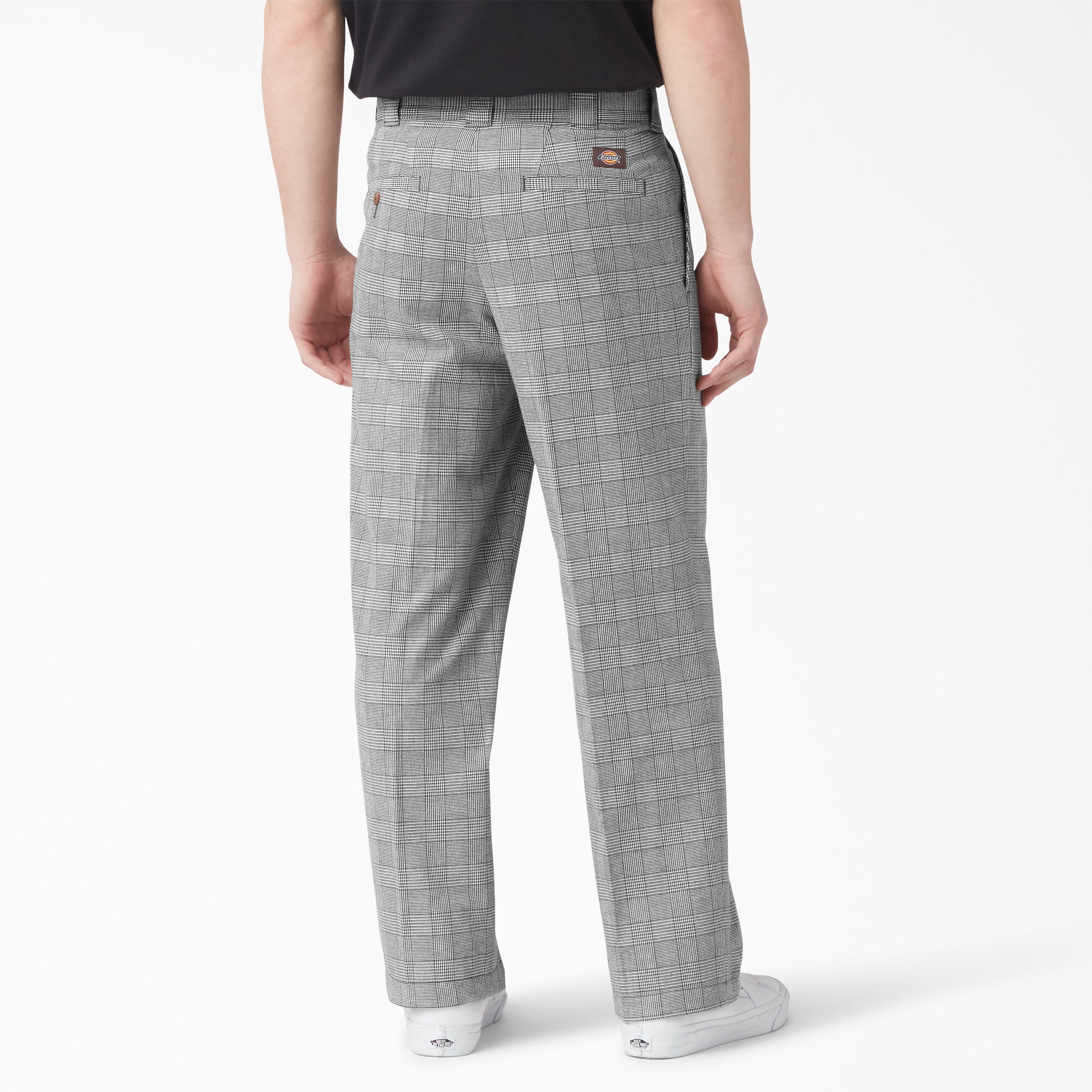 Plaid pants fitted on sale
