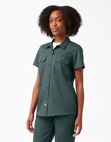 Women&#39;s Short Sleeve Work Shirt - Lincoln Green &#40;LSO&#41;