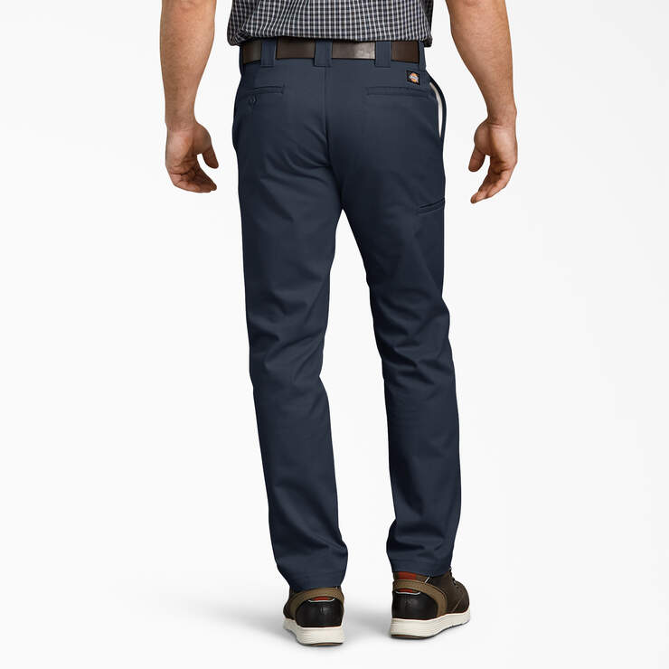 Slim Fit Tapered Leg Multi-Use Pocket Work Pants - Dark Navy (DN) image number 2