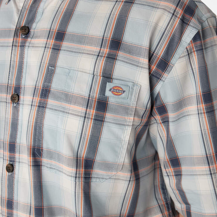 Short Sleeve Woven Shirt - Clear Blue High Plains Plaid (A2T) image number 6
