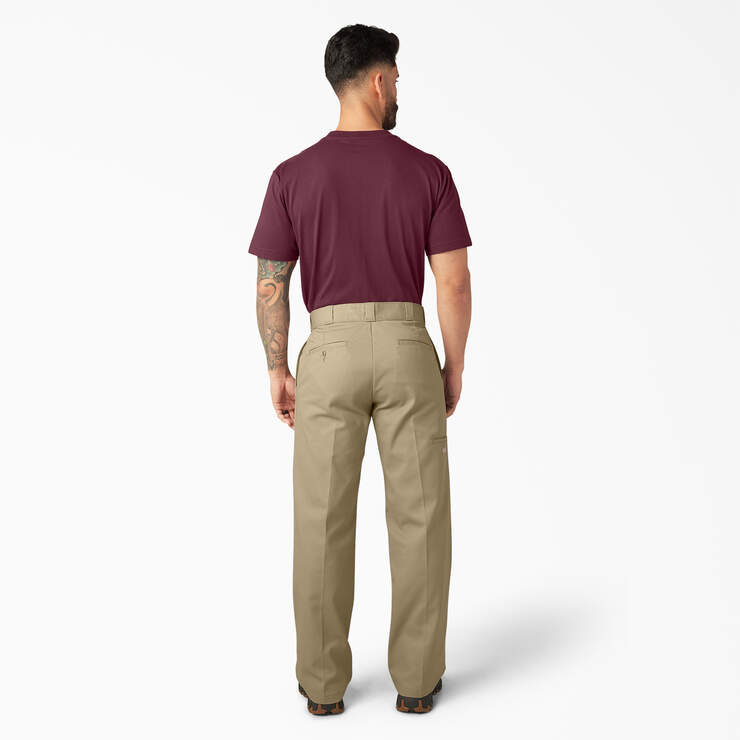 Loose Fit Double Knee Work Pants - Khaki (KH) image number 10