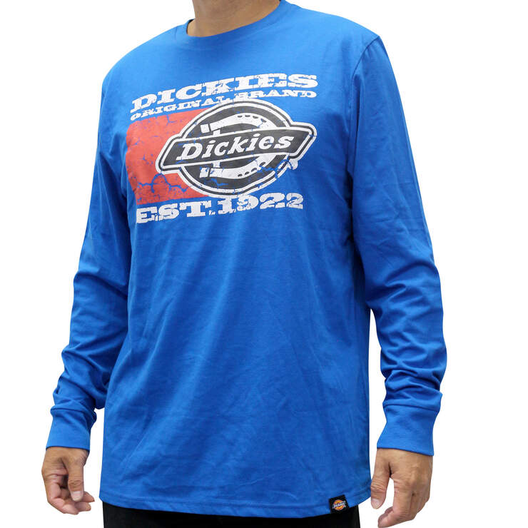 Men's Dickies Full Graphic Long Sleeve Shirt - Royal Blue (RB) image number 1