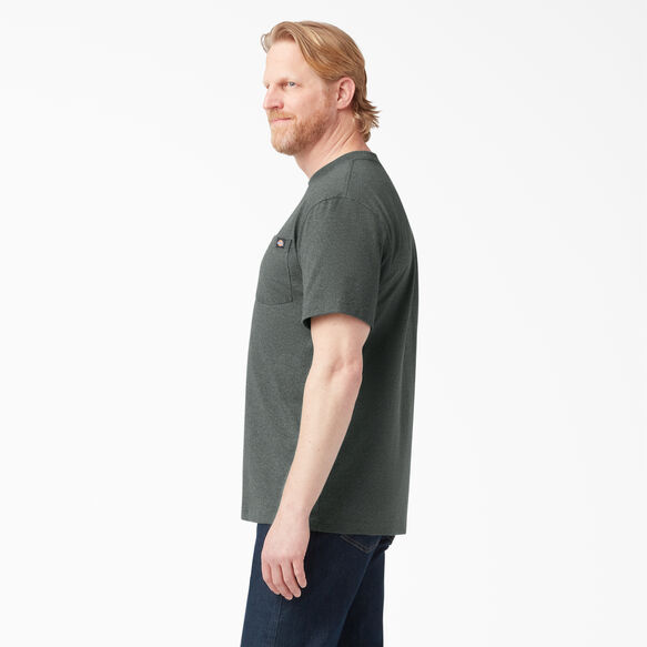 Heavyweight Heathered Short Sleeve Pocket T-Shirt - Hunter Green &#40;GHH&#41;