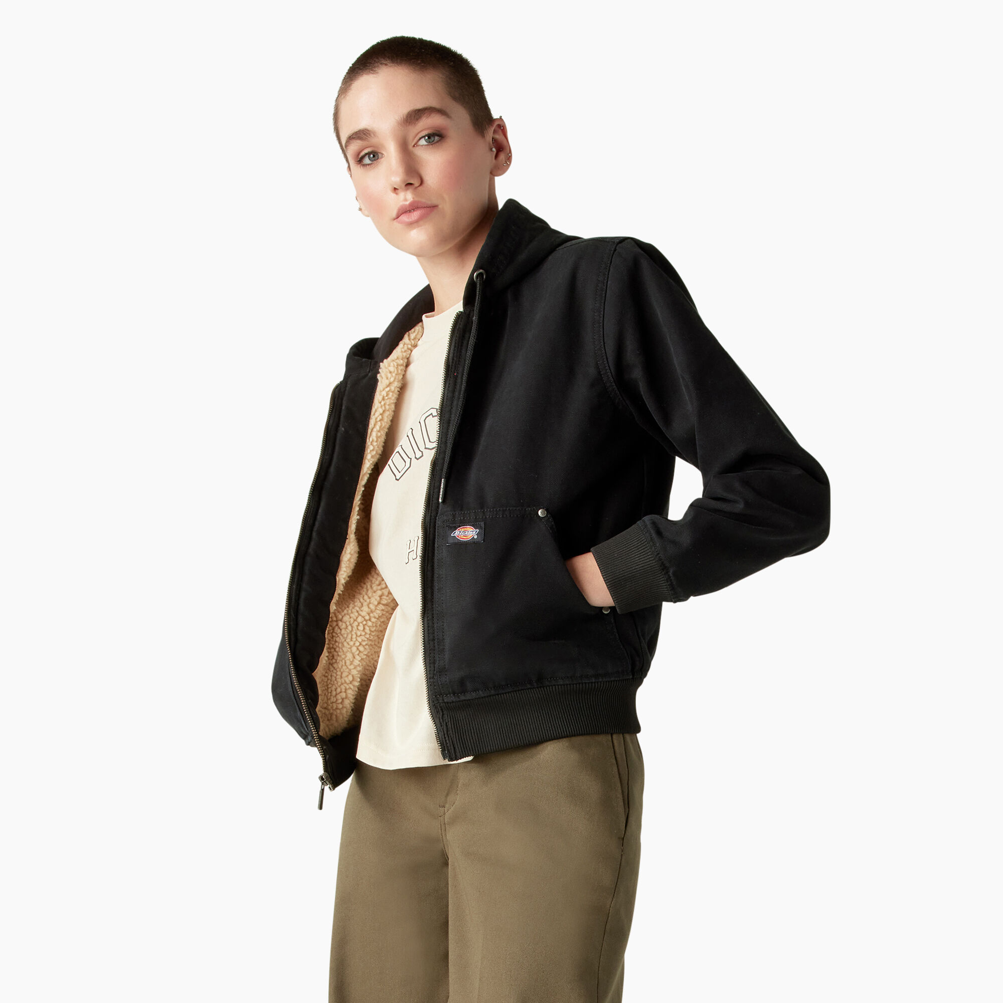 Pile lined jacket womens clearance