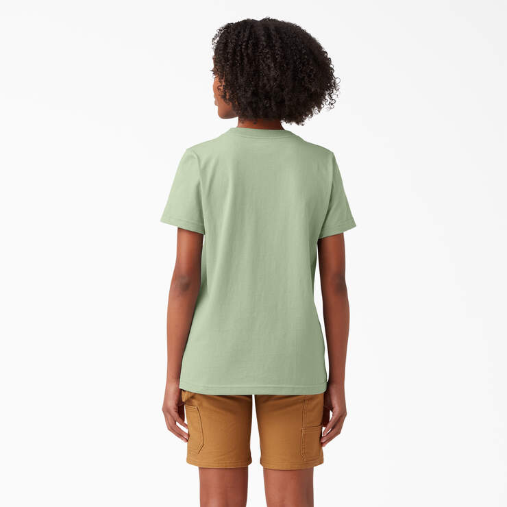 T-shirt épais à manches courtes et à poche pour femmes - Celadon Green (C2G) numéro de l’image 2