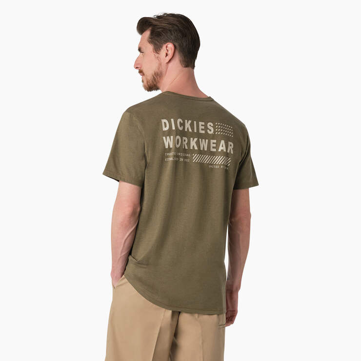 T-shirt imprimé à manches courtes fraîcheur Performance - Military Green Heather (MLD) numéro de l’image 1