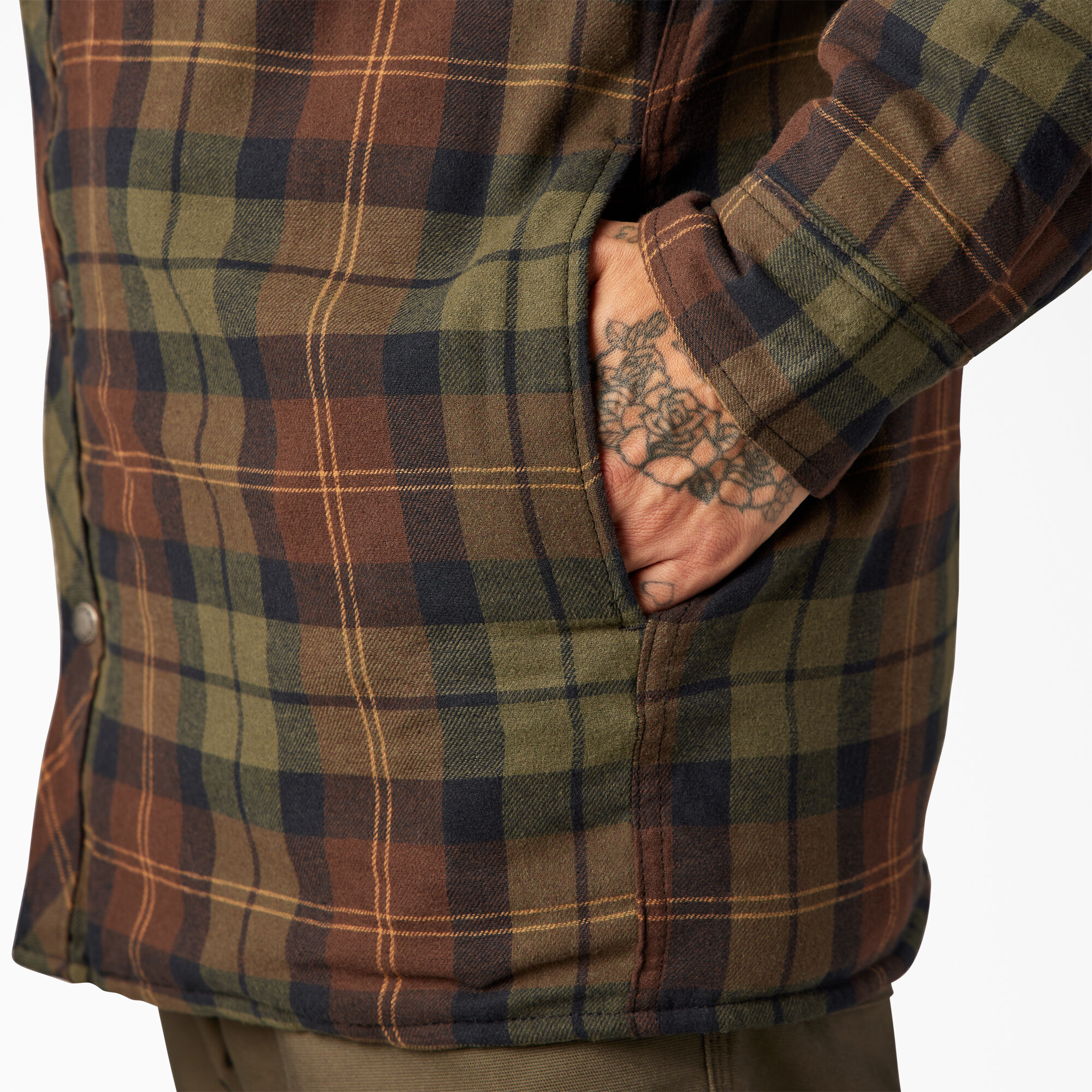 Flannel Hooded Shirt Jacket Men s Outerwear Dickies Canada Dickies Canada