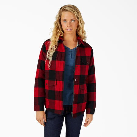 Manteau travailleur en flanelle doubl&eacute; en molleton long - English Red Buffalo Plaid &#40;PSF&#41;