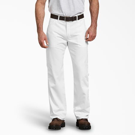 Pantalon de peintre de coupe d&eacute;contract&eacute;e en tissu FLEX - White &#40;WH&#41;