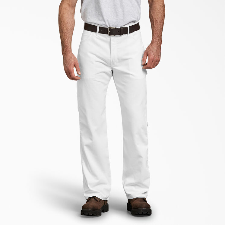 Pantalon de peintre de coupe d&eacute;contract&eacute;e en tissu FLEX - White &#40;WH&#41;