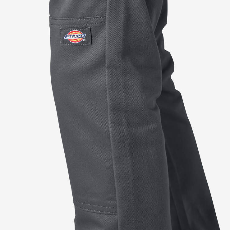 Skinny Fit Double Knee Work Pants - Charcoal Gray (CH) image number 9