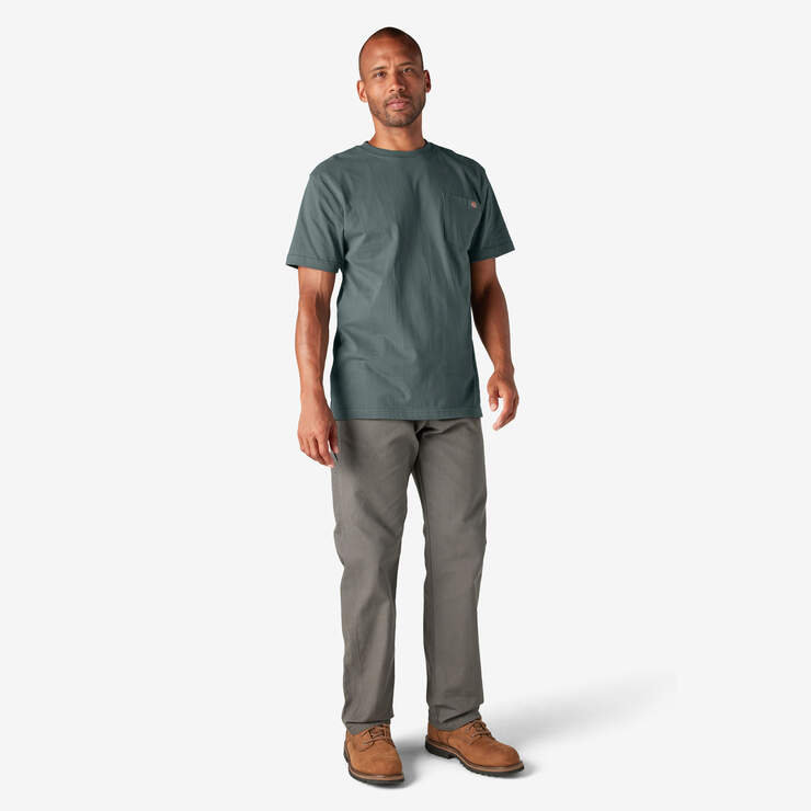 Heavyweight Short Sleeve Pocket T-Shirt - Lincoln Green (LN) image number 9