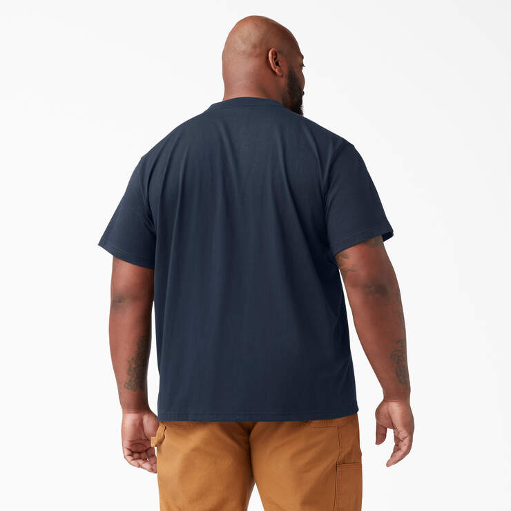 Heavyweight Short Sleeve Henley T-Shirt - Dark Navy (DN) image number 5