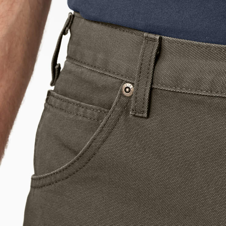 Pantalon menuisier de coupe décontractée en coutil épais - Rinsed Moss Green (RMS) numéro de l’image 10