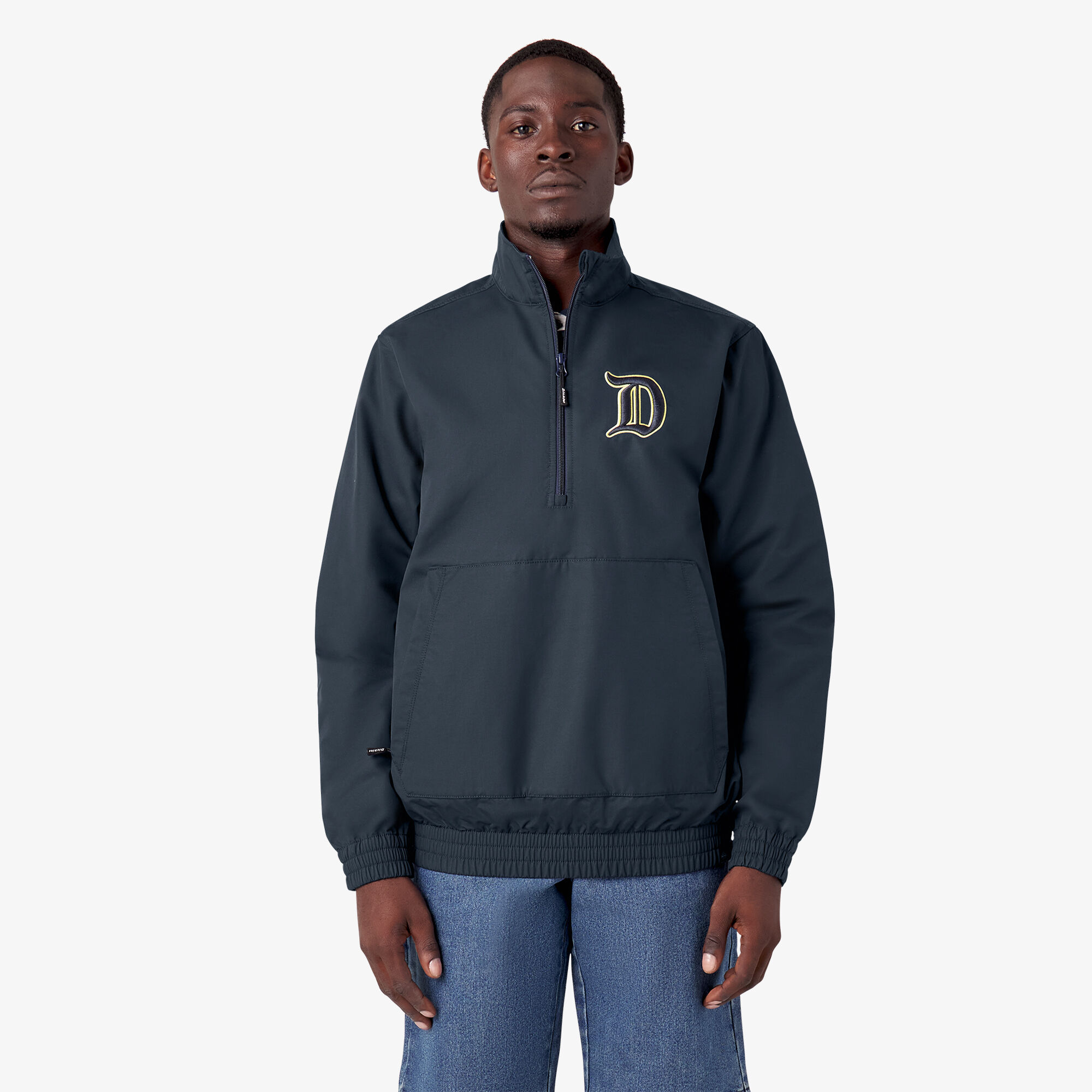 Blue pullover jacket shop