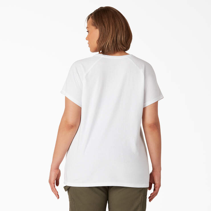 Women's Plus Cooling Short Sleeve Pocket T-Shirt - White (WH) image number 2