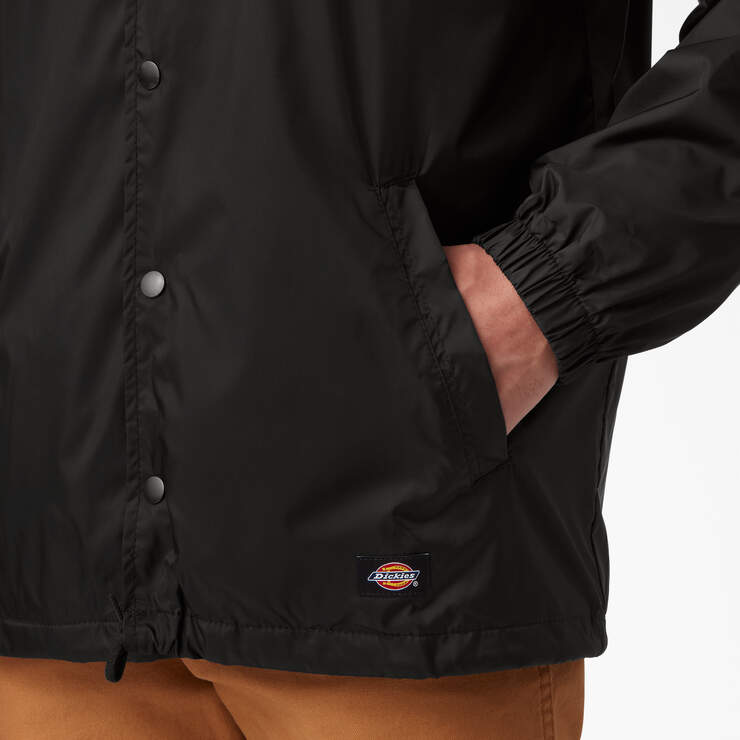 Snap Front Nylon Jacket - Black (BK) image number 10