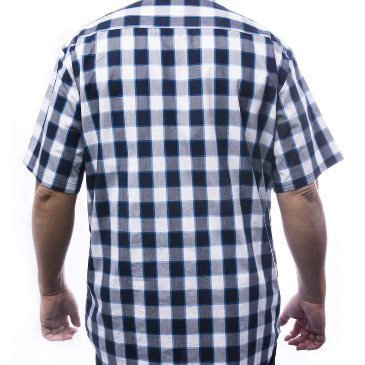 Men's Short Sleeves Plaid Shirt - Blue (BL9) image number 2