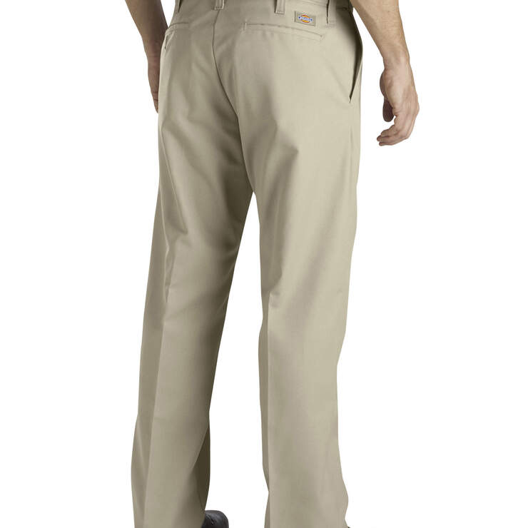 Industrial Flat Front Comfort Waist Pants - Khaki (KH) image number 2