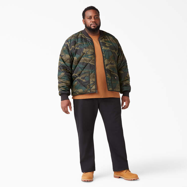 Camo Diamond Quilted Jacket - Hunter Green Camo (HRC) image number 8