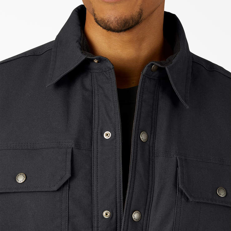 Veste-chemise hydrofuge en coutil avec doublure en molleton - Black (BK) numéro de l’image 5