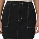 Jupe menuisier &agrave; taille haute pour femmes - Black &#40;BKX&#41;