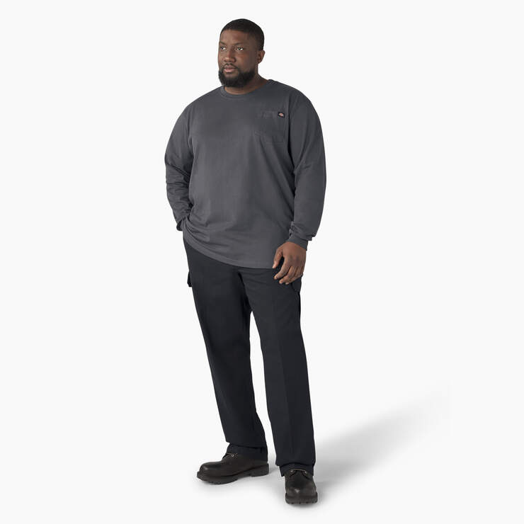T-shirt épais à manches longues et à poche - Charcoal Gray (CH) numéro de l’image 9
