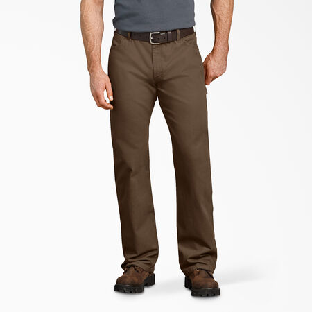 Relaxed Fit Straight Leg Duck Carpenter Pants - Rinsed Timber Brown &#40;RTB&#41;