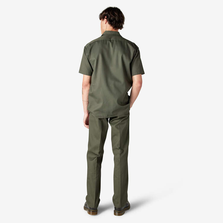 Short Sleeve Work Shirt - Olive Green (OG) image number 6