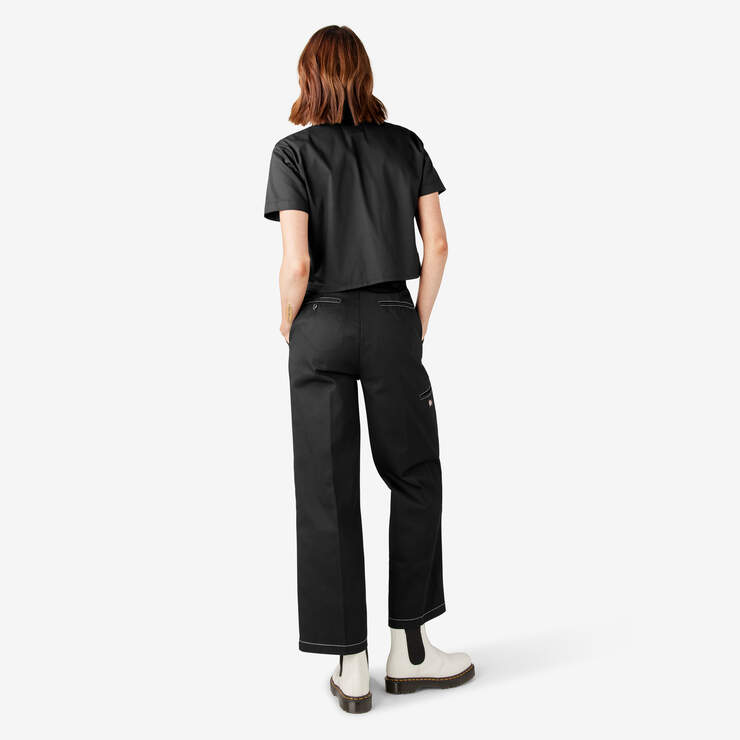 Pantalon à genoux renforcés de coupe décontractée pour femmes - Black (BKX) numéro de l’image 6