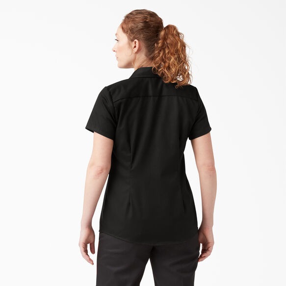 Women&#39;s Short Sleeve Work Shirt - Black &#40;BK&#41;