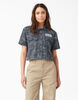 Women&#39;s Cropped Short Sleeve Work Shirt - Rinsed Navy Crosshatch &#40;R2A&#41;