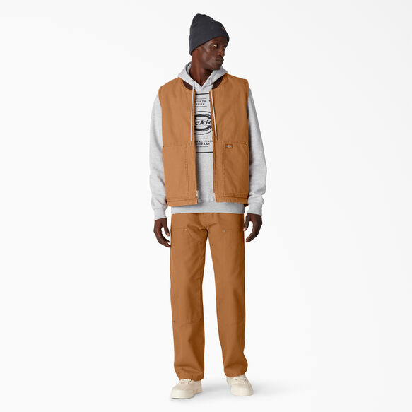 Stonewashed Duck High Pile Fleece Lined Vest - Stonewashed Brown Duck &#40;SBD&#41;
