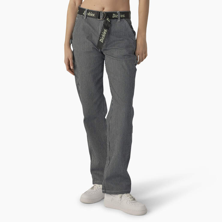Women's Relaxed Fit Carpenter Pants - Hickory Stripe (HS) image number 1