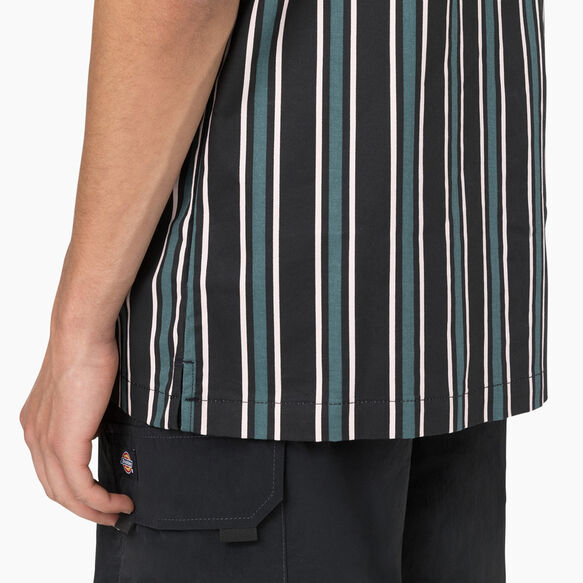 Dickies Skateboarding Cooling Relaxed Fit Shirt - Lincoln Green/Black Stripe &#40;NBS&#41;
