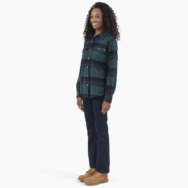 Women’s DuraTech Renegade Flannel Shirt - Forest/Black Plaid (B1G) image number 3