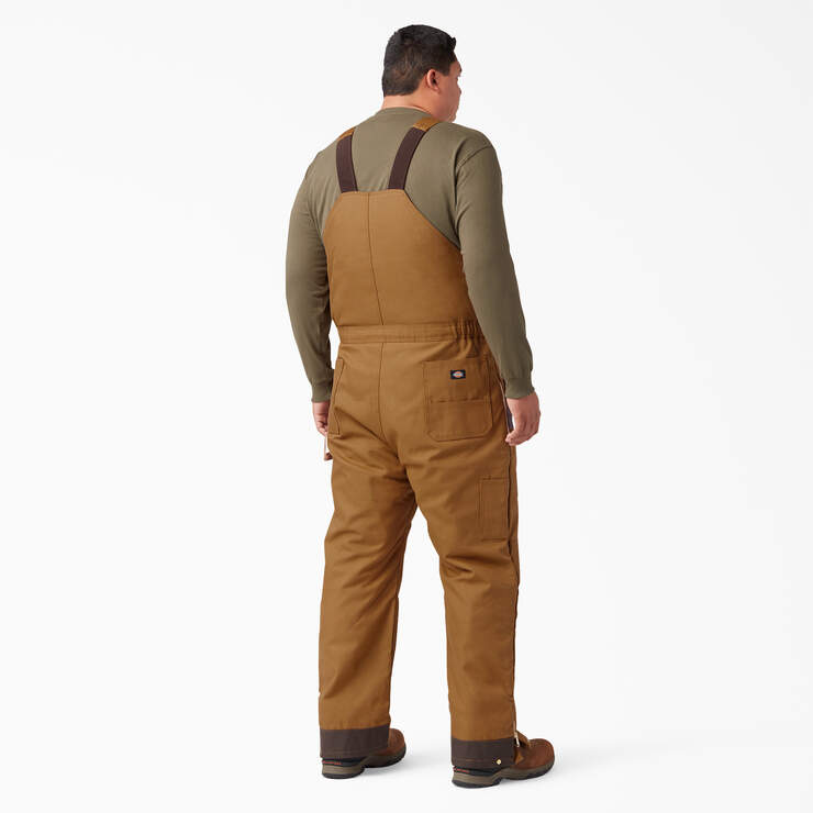 Duck Insulated Bib Overalls - Brown Duck (BD) image number 5