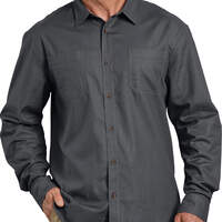 Relaxed Fit Icon Long Sleeve Solid Shirt - Stonewashed Charcoal Gray (SCH)