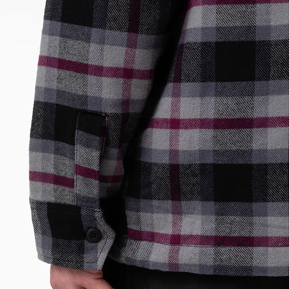 Veste-chemise doubl&eacute;e &agrave; motif - Black Wine Grey Plaid &#40;APW&#41;