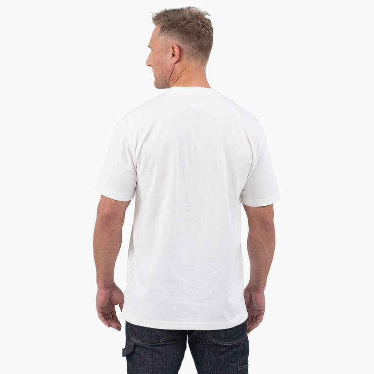 T-shirt imprimé avec logo tricolore à manches courtes - White (WH) numéro de l’image 2