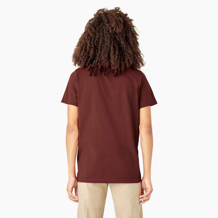 T-shirt épais à manches courtes et à poche pour femmes - Fired Brick (IK9) numéro de l’image 2