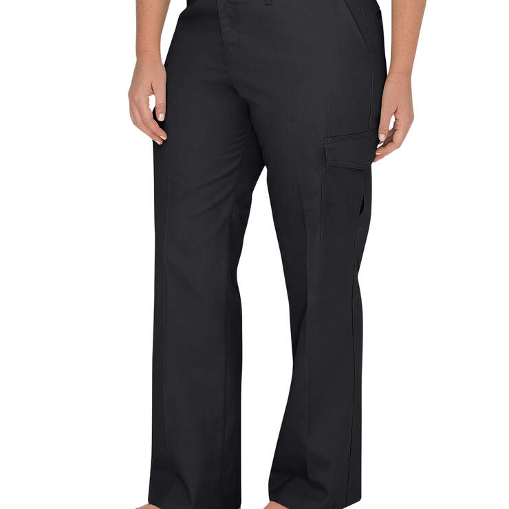 Women's Plus Relaxed Straight Server Cargo Pants - Black (BK) image number 1